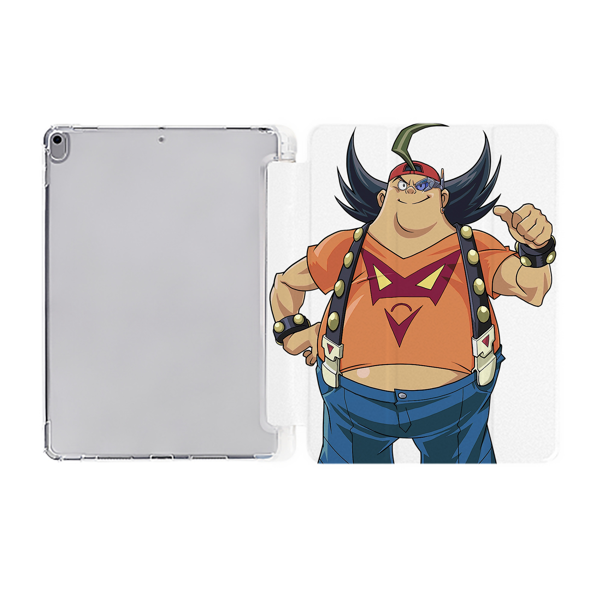 （画像用） 遊☆戯☆王 Yu-Gi-Oh! IPad ケース ペン収納付き 三つ折りスタンド PUレザー×シリコン 対応機種9.5/10.5/10.9インチ